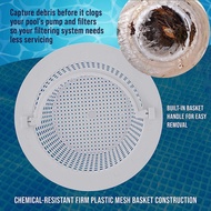 【WVH】-Swimming Pool Skimmer Replacement Basket with Handle 6 Pack - Above Ground Pool Thru-Wall Skim