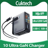 100% Original CUKTECH 10 GaN Super Charger Ultra 120W 100W MAX 4 Ports USB-C Charger For Xiaomi Sams