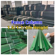 1.5m 1.7m 2m Fence Column 10pcs Pagar Cyclone Column Triangular Pointed Solid Iron Column Tiang Pagar Fence Posts