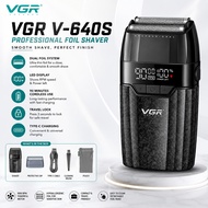 VGR V-640S Professional Foil Shaver Double Titanium Foil Electric Shaver 9000RPM USB Rechargeable 12