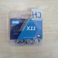 KMC X11 silver 11 speed Chain Box biru