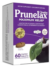 Prunelax Ciruelax Maximum Relief Laxative Tablets with Natural Senna for Occasional Constipation, Se