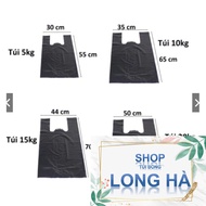 1kg medium black plastic bag, weight 1kg.