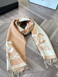 Chanel 雙色羊絨圍巾經典圍巾 頸巾
