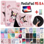 For Huawei MediaPad M5 8.4 (SHT-AL09/SHT-W09) Kuromi Ultra Slim Kids Cute Cartoon Leather Stand Cover Shockproof Flip Case