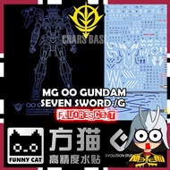 FUNNY CAT DECAL MG 00 SEVEN SWORD FLUORESCENT DECAL 2PCS