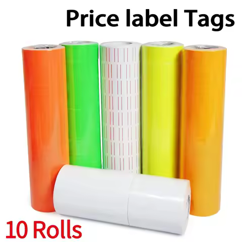 10 Roll/lot Price Label Tag for MX-5500 Price Gun Label Sticker, 4000pcs White and Color Retail Shop