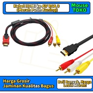 [TOKO_MOUSE] HDMI TO 3RCA-1.5 METER CABLE HDMI TO 3AV-1.5M CABLE/
