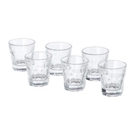 (SET OF 6) IKEA Pokal Stackable Clear Snaps Glass / Gelas Kaca Kecil vxwZ