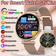 2026 New Fashion lady Watch GT5 Mini 40mm Women Smart Watch MenBluetooth Call GPS track AMOLED NFC B