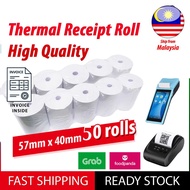 57mm x 40mm 58mm x 40mm Thermal Receipt Printer Paper Roll (50 rolls)