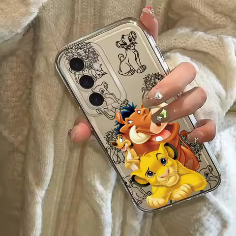 Disney Lion King Cute Clear Cover Case for Samsung Galaxy A50 A03 A56 A36 A71 A04 A73 A06 A26 A16 A3