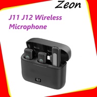 Zeon J11 J12 Wireless Microphone Recording Live Streaming Microphone Wireless Mic Charging Box Vlogg