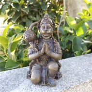 Stone Color Hanuman Statue Sculpture Big Resin Hindu Monkey God Buddha Statues Figurine Zen Home Gar