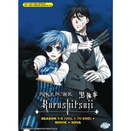DVD Anime Black Butler Kuroshitsuji Complete TV Series Season 1-5+Movie+9OVA 黒執事