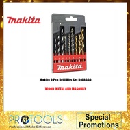 Makita 9 Pcs Drill Bits Set D-08660 - ORINGINAL