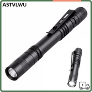 ASTVLWU LED Flashlight, Mini LED Pen Shape Flashlight, Torch Light Pen Clip Lighting Tool Portable W