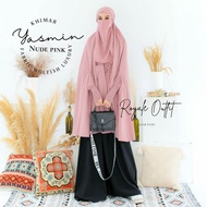 Jilbab Hijab Kerudung Bergo Instan French Khimar Plus Cadar Yasmin Khimar Lengan Panjang Terbaru Jum