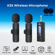 K35 Wireless Clip Microphone Adaptation Speaker 3.5 MM Aux For Intelligent Noise Cancellation Wirele