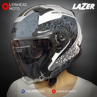 LAZER JH6 ZONDA BLACK RED MOTORCYCLE HELMET  (PSB APPROVED)