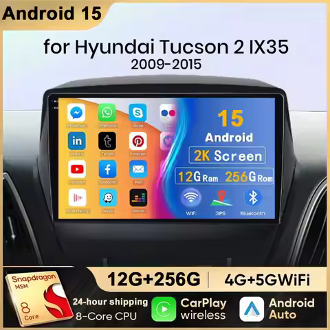 2 Din Android 15 4G Car Radio Multimidia Video Player Navigation GPS For ix35 Hyundai Tucson 2 LM IX