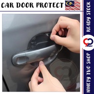 1Set 4Pcs Door Car Handle Anti Scratch Guard Protector Sticker Pintu Kereta Protective Film Sticker Invisible Clear