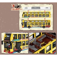 769PCS MOC Hongkong City Double Decker Classic Bus Transportation Model Toy Building Block Brick Gift Kids DIY Set New