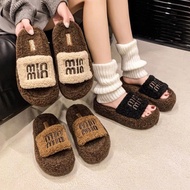 Thick-soled Furry Slippers for Women - Perfect for Autumn/Winter