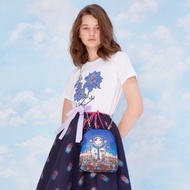 PRE-ORDER 10-14 วัน iCONiC NAVY DOLL CHAIN BAG #6036  กระเป๋าสะพาย สีน้ำเงิน ใบเล็ก สายโซ่  ลายตุ๊กต