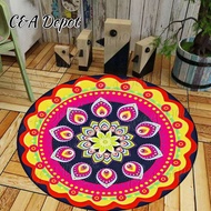 Round Carpets for living room elegant floor mat Chinese New Year Decoration 2024 Red Carpet Round Carpet Spring Festival Atmosphere Supplies CNY Decoration 2024 Deepavali Decorations Peacock 3D Carpet Home Decor