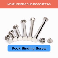 BOOK BINDING SCREW/ CHICAGO SCREW/ NICKEL BINDING SCREW M5/ SCRAPBOOK PHOTO ALBUM