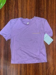 CK Jennie 紫色短身crop top tee Calvin Klein