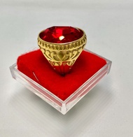 แหวนทอง 18K พลอยทับทิมสีแดง ช่วยเริมราศี พลอยเม็ดโตๆสวยสดใส ไม่ลอกไม่ดำ ใช้ได้นานเป็นปี รับประกันสินค้าดีคุณภาพ ใส่แล้วโชคดีร่ำรวยๆ
