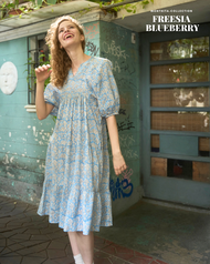 FREESIA BLUEBERRY DRESS / MONTHITA.COLLECTION