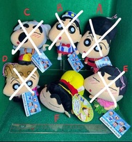 (各售$78) 全新 絕版懷舊 BANPRESTO (2000/2001) Crayon Shichan 蠟筆小新環遊世界一套五款 及 蠟筆小新睡覺 吊掛毛公仔  (請看附圖及貨品描述)