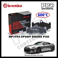 GENUINE BREMBO HP2000 NISSAN SKYLINE GTR R35 FRONT SPORT RACING BRAKE PAD [1 SET (LH+RH)]