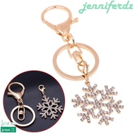 JENNIFERDZ Snowflake Keychain Fashion New Arrival Christmas Gift for Woman Ladies Crystal Pendant