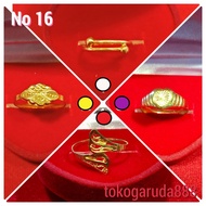 Cincin No 16 emas asli kadar 700 70% 22k 0.5 0.6 0.9 setengah gram gol