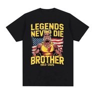 Legends Never Die Brother 1953- Hulk Hogan Hulkamania T Kemeja Lelaki Wanita Fesyen Klasik Kapas Bes