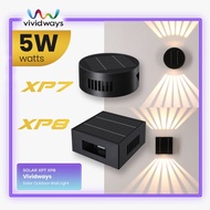 K2 VIVIDWAYS SOLAR XP7 XP8 5W Solar Wall Light IP66 Waterproof Outdoor Solar Wall Light 3000K Warm W