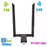 1200Mbps Wireless WiFi Adapter RTL8812BU 2.4G 5G USB3.0 Dongle 802.11ac Windows XP/10/8 Network