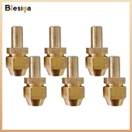 6x Brass Gas Jet Tips Fittings Kitchen Accessory Kit Brass Burner Jet Nozzle for Camping Cookware Co
