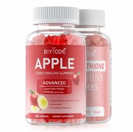 BIYODE APPLE Cider Vinegar Gummies | Vegan | Detox Weight Loss & Digestion Support | 500mg ACV - 60 
