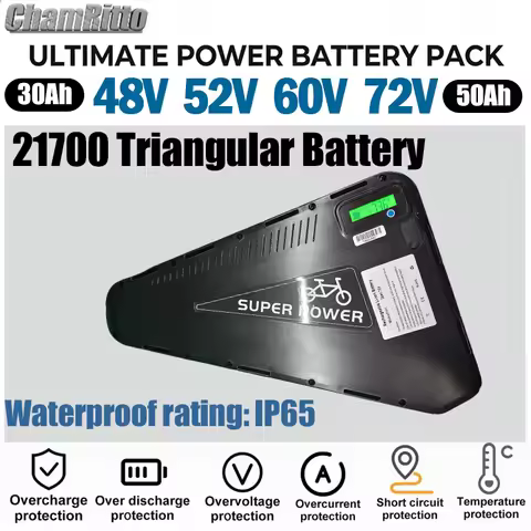 48v Electric Bicycle cham-rider 60v 72v 2000w Triangle Battery 52V 30ah 40ah 50ah 60ah ebike 1000w 1
