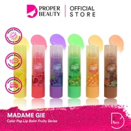 MADAME GIE Color Pop Lip Balm Fruity Series Indonesia / Lip Moisturizer 3.5g / Coconut Oil Beeswax V