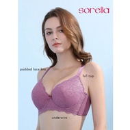 SORELLA Women's Medium Thin Foam underwire Bra Full Cup Size 34B to/d 40B Lace Bra Underwear / Under