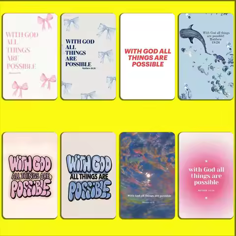 God Jesus Bible Quotes Card Stickers For Debit Bank Credit Cards Metro Bus Pass Sticker Decoration C