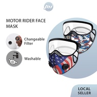 K95 Cotton Face Mask Full Cover Shield With Valve Motor Mask Rider Penutup Mulut Topeng Muka Motorcy
