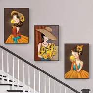 3Pcs 30cm ภาพวาดตกแต่งบ้านพร้อมกรอบ รูปภาพติดผนังพร้อมกรอบ รูปภาพติดผนังขนาดใหญ่ ผนัง ตกแต่งบ้าน ของ