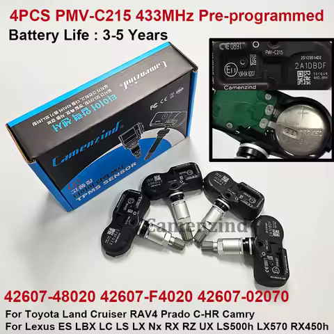 4Pcs TPMS Sensors PMV-C215 42607-48020 42607-F4020 42607-02070 433MHz for Lexus LS500h LX570 RX450h 